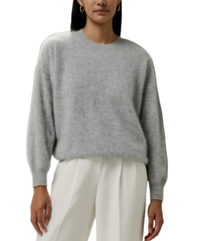 Lilysilk Brushed Cashmere Pullover Sweater