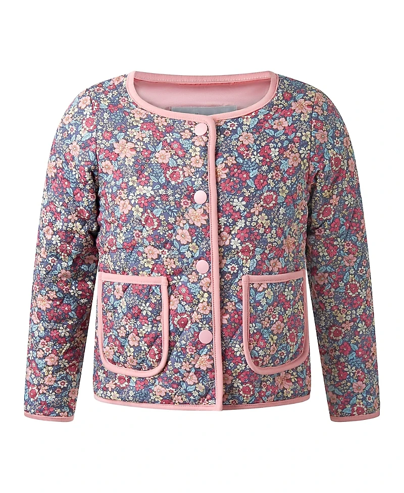 Rachel Riley Girls' Floral Quilted Jacket - Little Kid, Big Kid