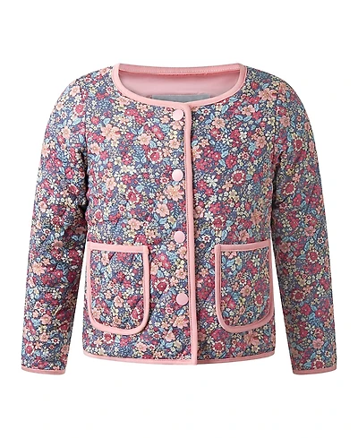 Rachel Riley Girls' Floral Quilted Jacket - Little Kid, Big Kid