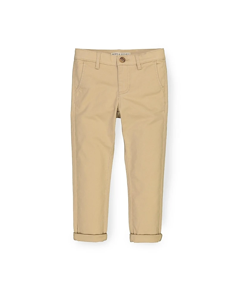 Hope & Henry Boys' Organic Cotton Skinny Stretch Twill Chino - Baby