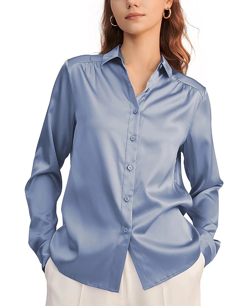Lilysilk Long Sleeves Collared Silk Blouse