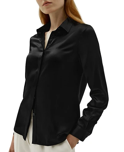 Lilysilk Women's Basic Concealed Placket Silk Shirt