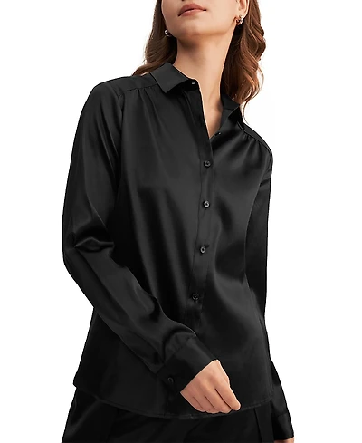 Lilysilk Long Sleeves Collared Silk Blouse