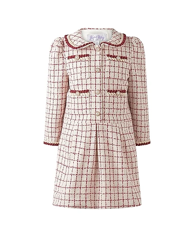 Rachel Riley Girls' Check Tweed Dress - Little Kid, Big Kid