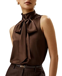 Lilysilk Sleeveless Tie-Neck Silk Blouse
