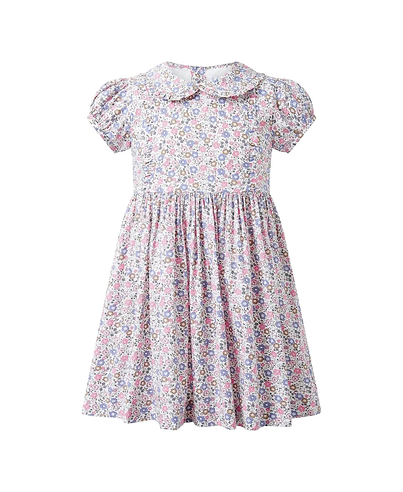 Rachel Riley Girls' Floral Frill Front Dress - Little Kid, Big Kid
