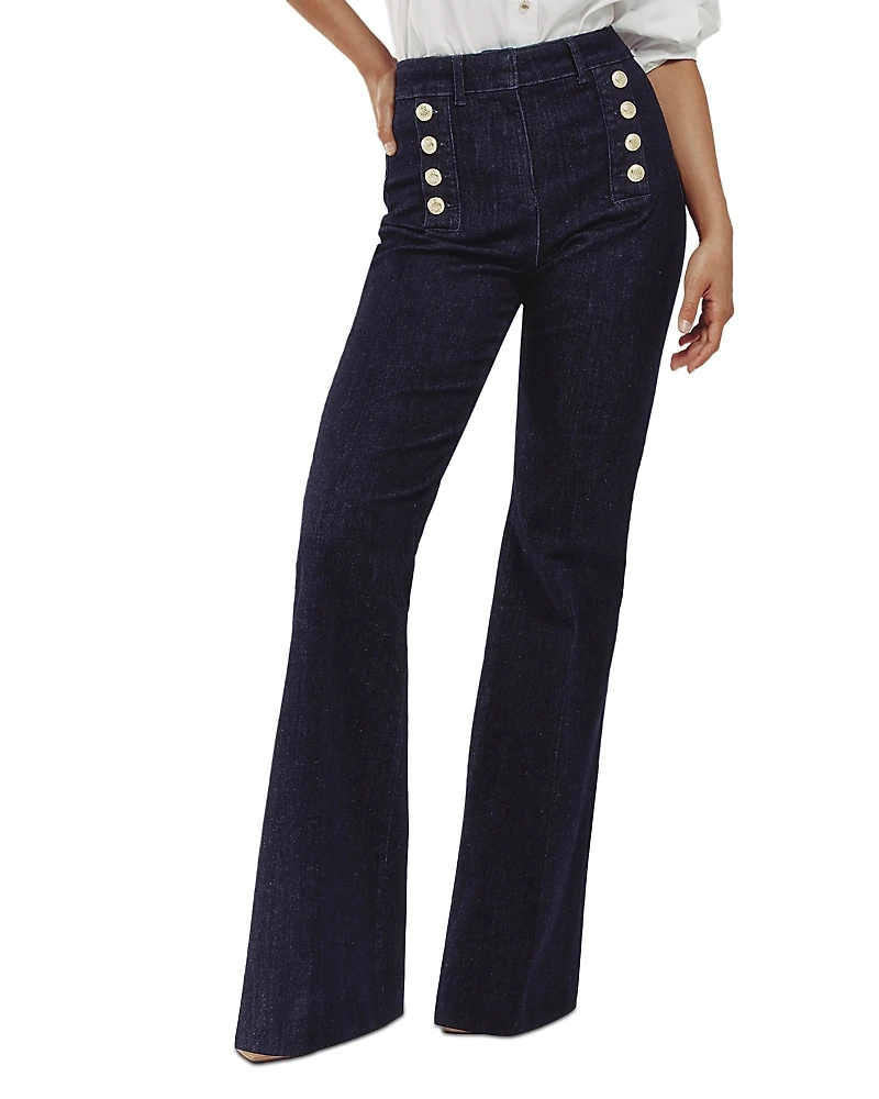 Reiss Athena High Rise Flare Leg Jeans