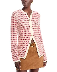 Ramy Brook Ivy Wool Blend Crewneck Cardigan Sweater