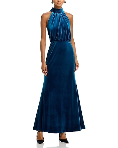 Eliza J Mock Neck Blouson Gown