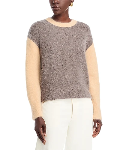 Majestic Filatures Colorblocked Brushed Knit Sweater