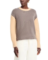 Majestic Filatures Colorblocked Brushed Knit Sweater