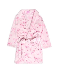 Omg Accessories Girls' Bow Printed Bath Robe - Big Kid