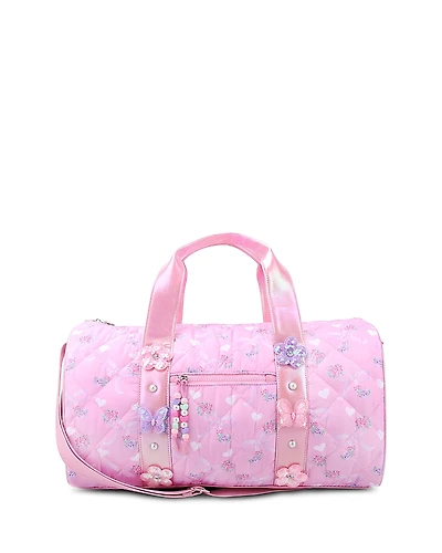 Omg Accessories Girls' Bow Quilted Large Duffel Bag