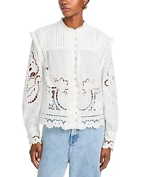 Farm Rio Richilieu Eyelet Shirt