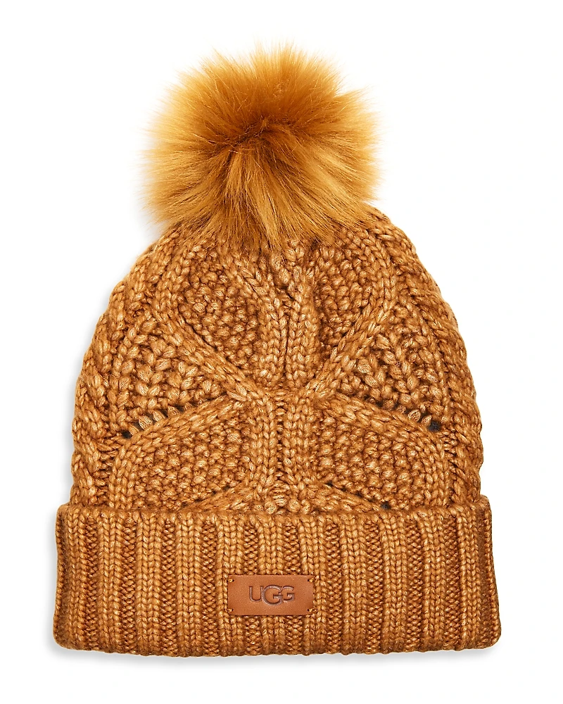 Ugg Cable Knit Pom Beanie
