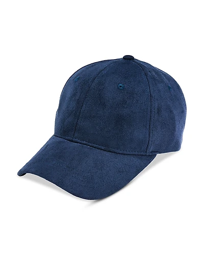 Aqua Faux Suede Baseball Cap