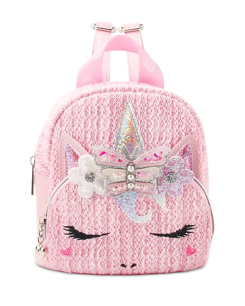 Omg Accessories Girls' Gwen Tweed Mini Backpack
