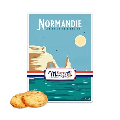 Maxim's De Paris French Apple Shortbread Normandy Tin Box