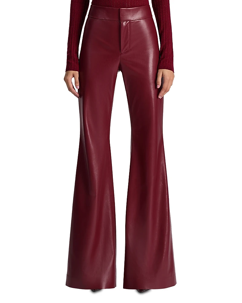 Alice and Olivia Andrew Faux Leather Bootcut Pants