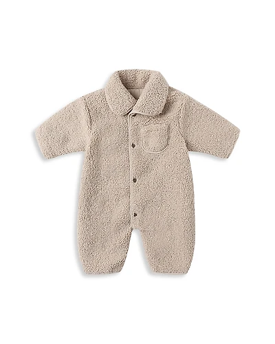 Quincy Mae Unisex Reversible Faux Sherpa Jumpsuit - Baby