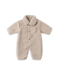 Quincy Mae Unisex Reversible Faux Sherpa Jumpsuit - Baby