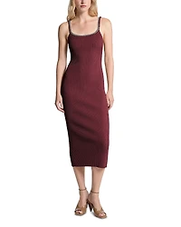 Michael Kors Chain Trim U Neck Rib Dress