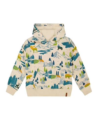 Deux par Deux Boys' Printed Hooded Fleece Sweatshirt - Little Kid, Big Kid
