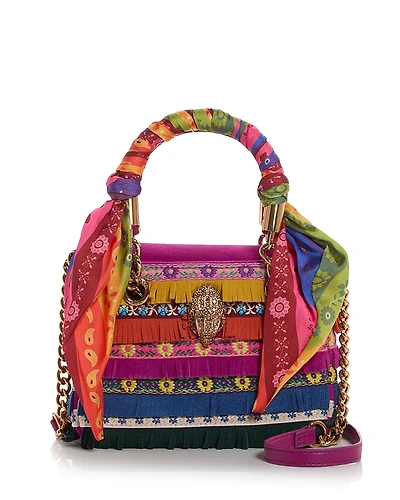 Kurt Geiger London Square Mini Kensington Embellished Top Handle Bag