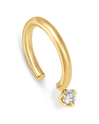 Zoe Chicco 14K Yellow Gold Prong Diamonds Single Ear Cuff