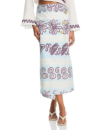 Cala de la Cruz Pavia Mixed Print Skirt