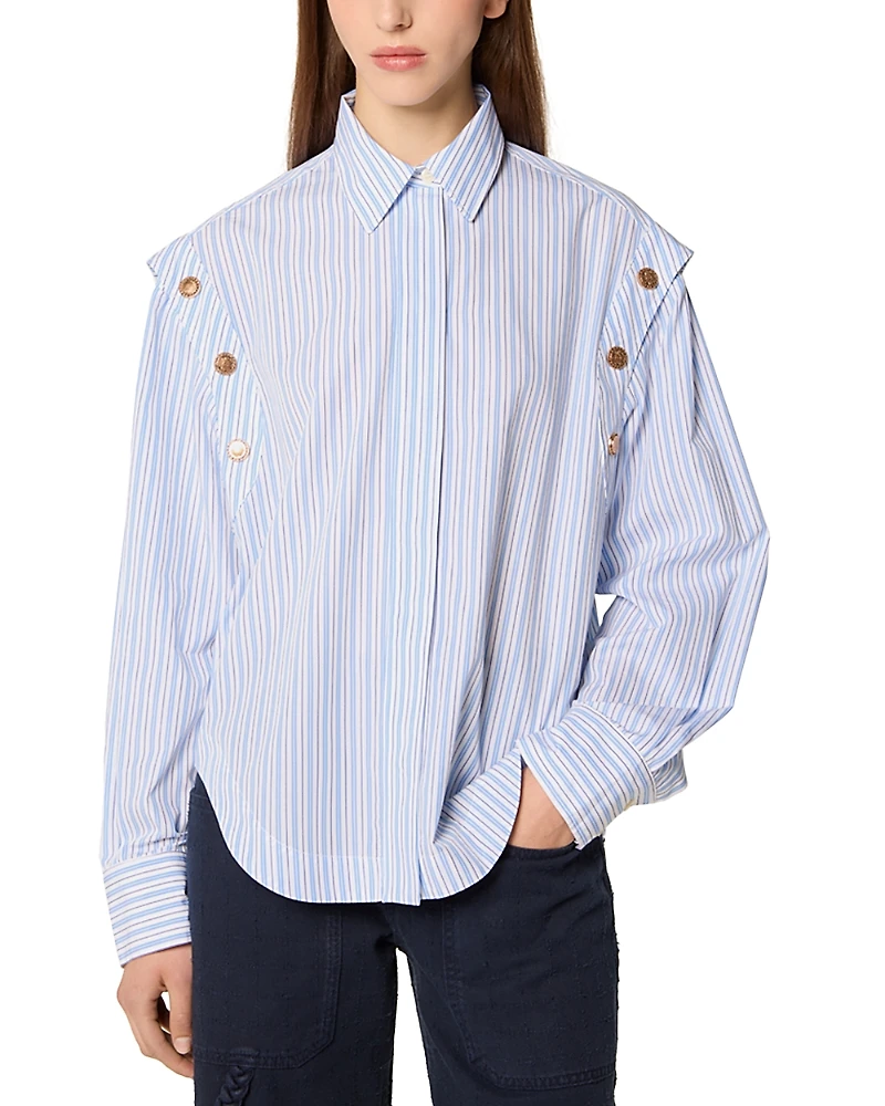 TRESSE Striped Shirt with Snap Buttons