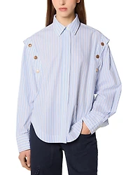 TRESSE Striped Shirt with Snap Buttons