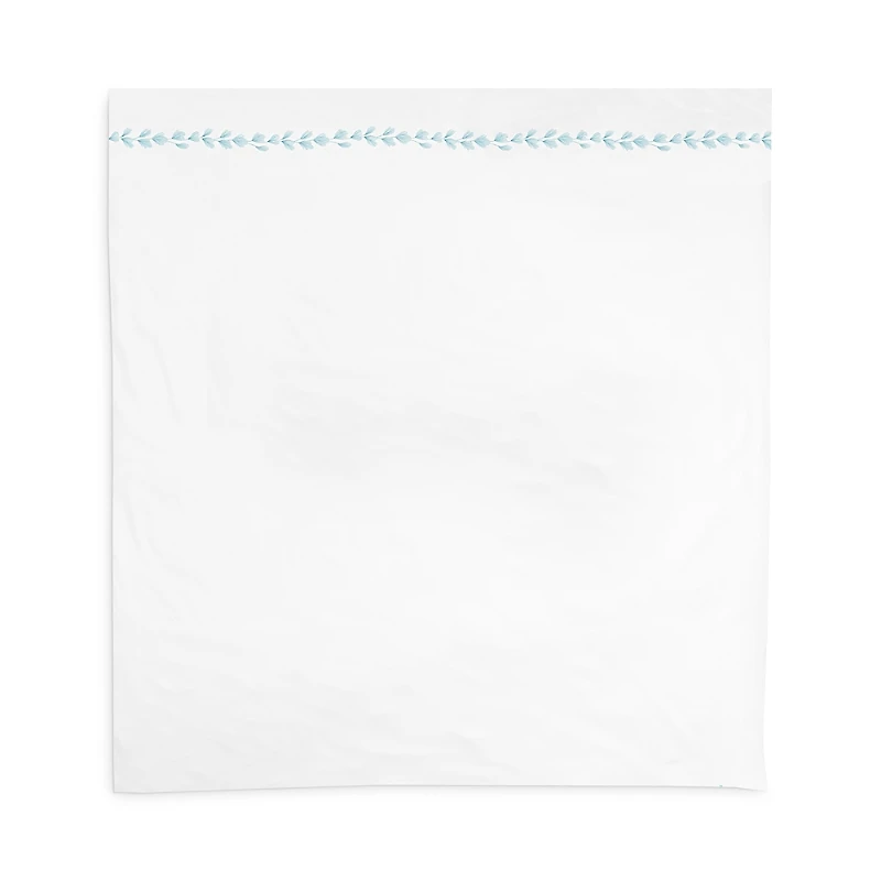 Christian Fischbacher Foglia Embroidered Sateen Flat Sheet