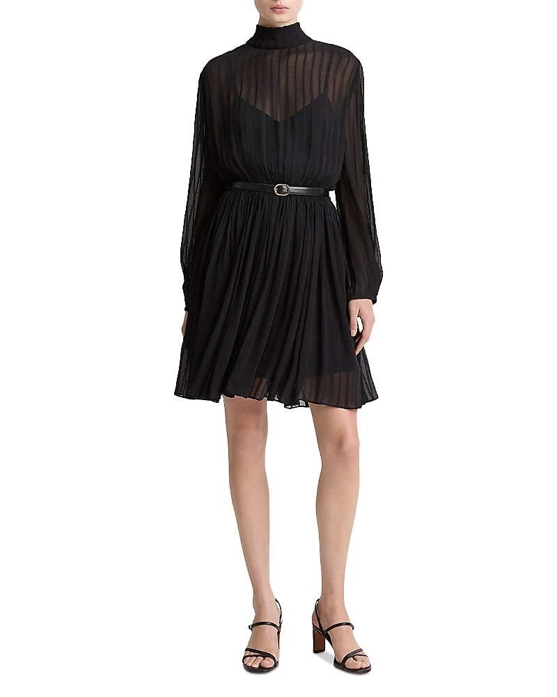 Vince Crinkle Stripe Dress