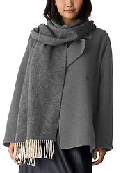Eileen Fisher Fringe Trim Wrap Scarf