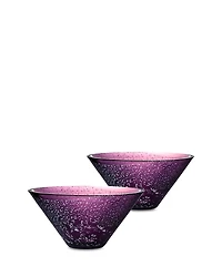 Liuli Lavender Dreams Crystal Bowls, Set of 2