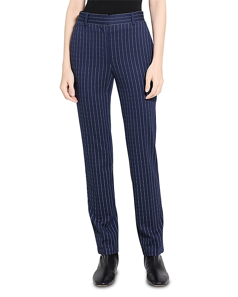 Theory Slim Pinstriped Pants