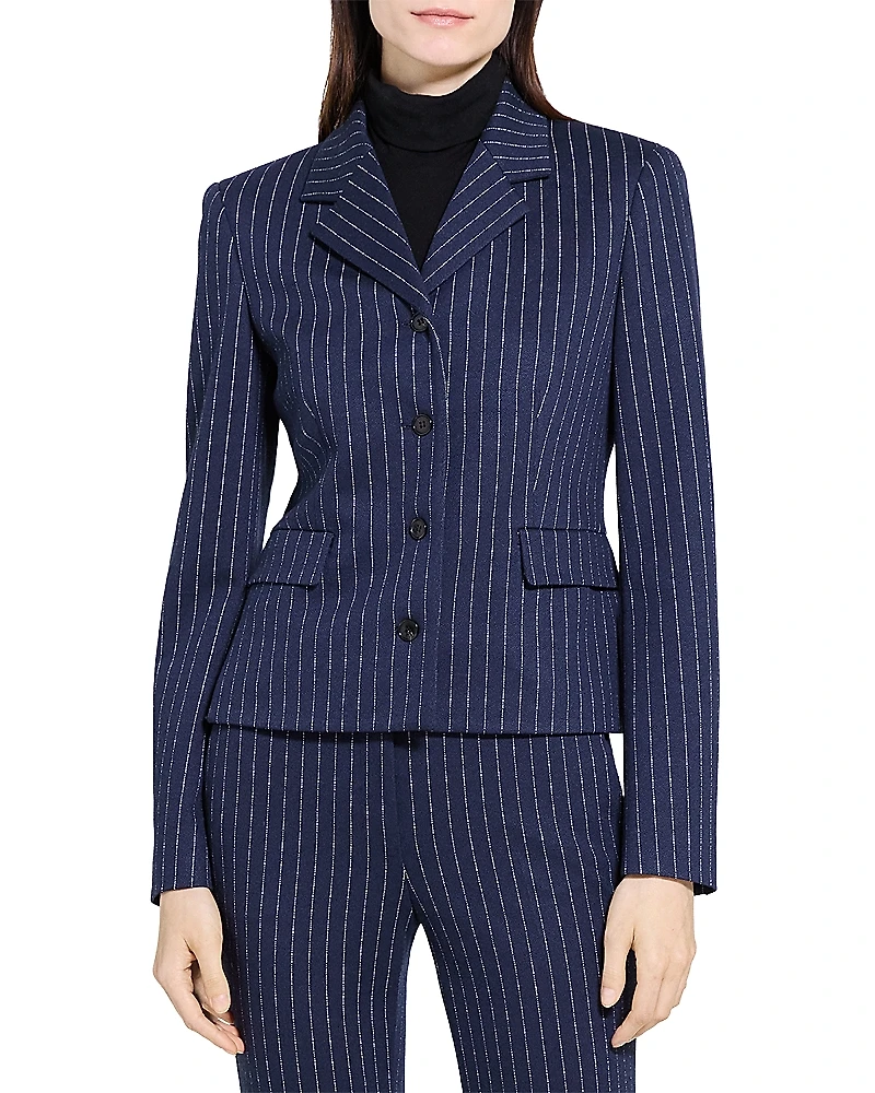Theory Fitted Pinstripe Jacket