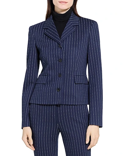 Theory Fitted Pinstripe Jacket