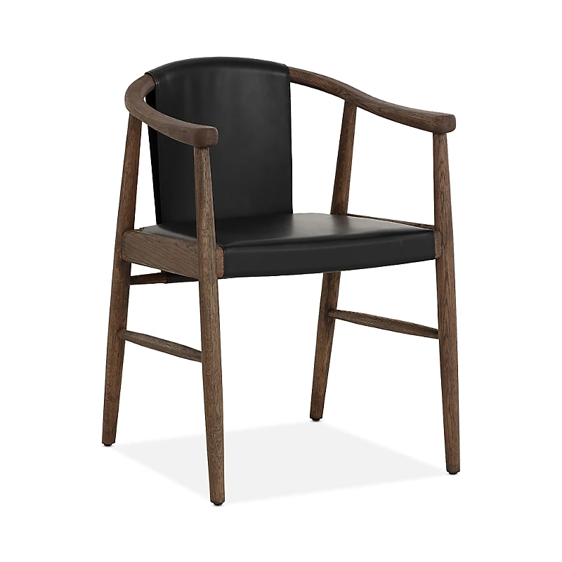 Sunpan Aran Dining Armchair, Onyx Leather