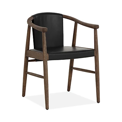 Sunpan Aran Dining Armchair, Onyx Leather