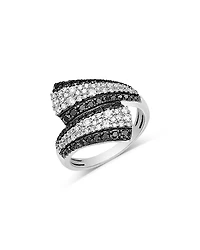 Bloomingdale's Fine Collection Black & White Diamond Bypass Ring