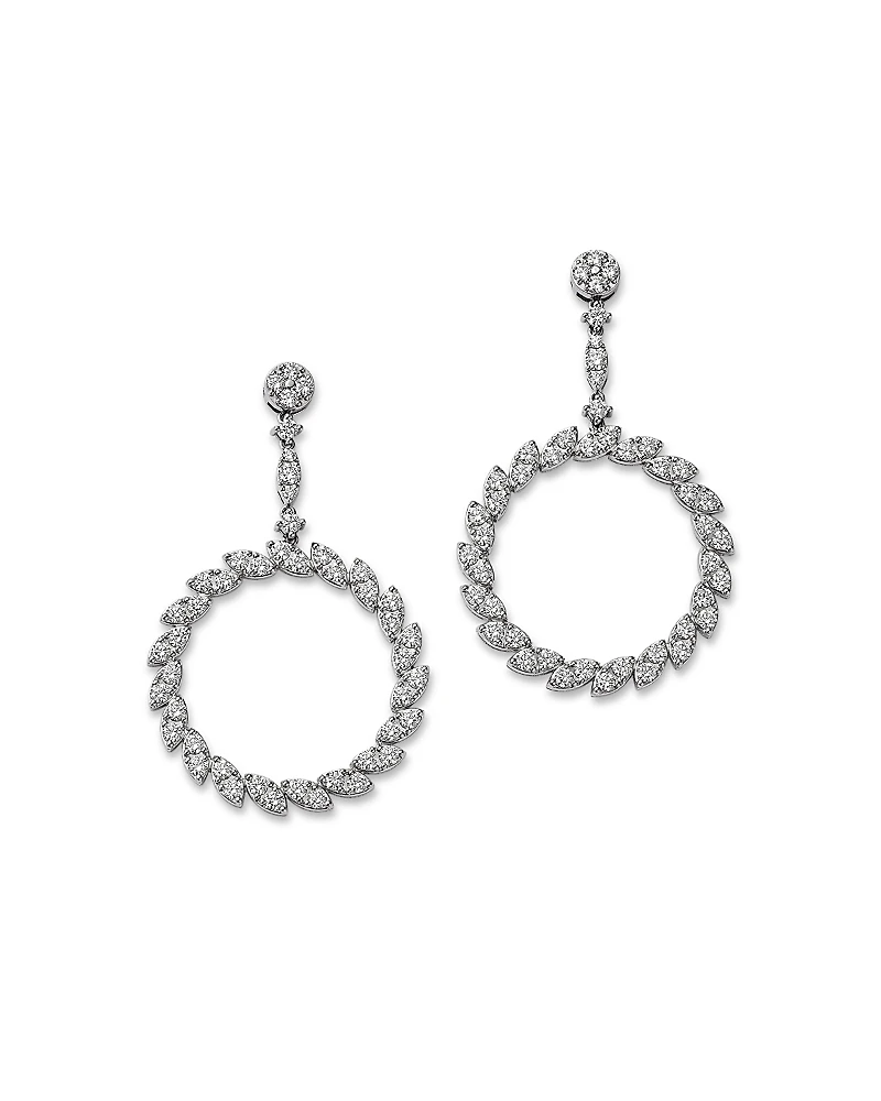 Roberto Coin Diamond Circle Drop Earrings