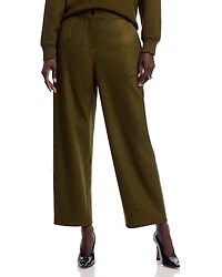 Lafayette 148 New York Wool-Cashmere Stretch Downing Barrel Leg Ankle Pants