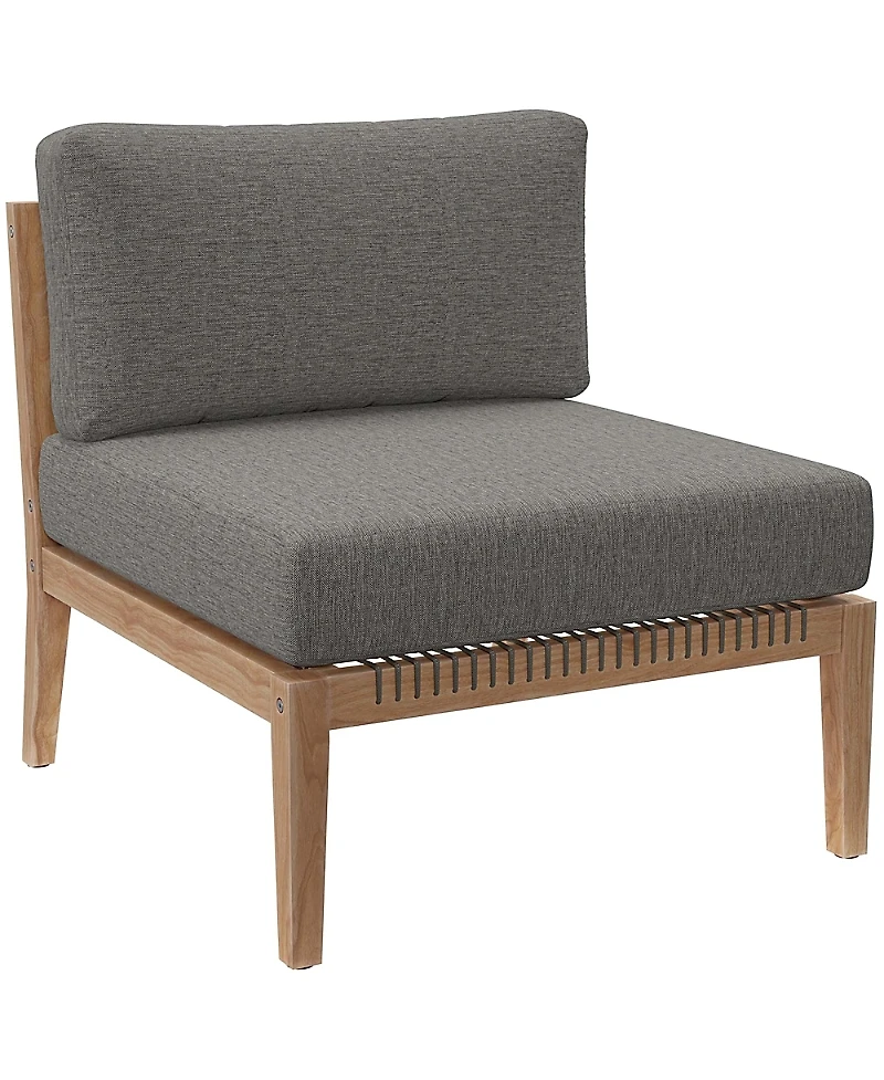 Modway Clearwater Outdoor Patio Teak Wood Armless Chair