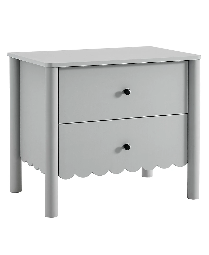 Modway Emmeline Scalloped 2-Drawer Nightstand