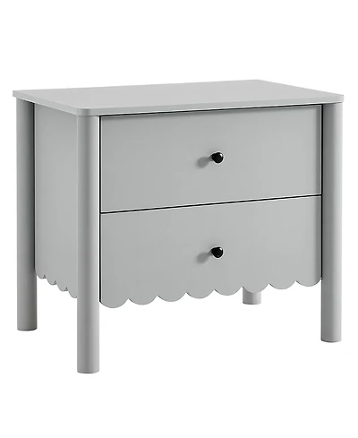 Modway Emmeline Scalloped 2-Drawer Nightstand