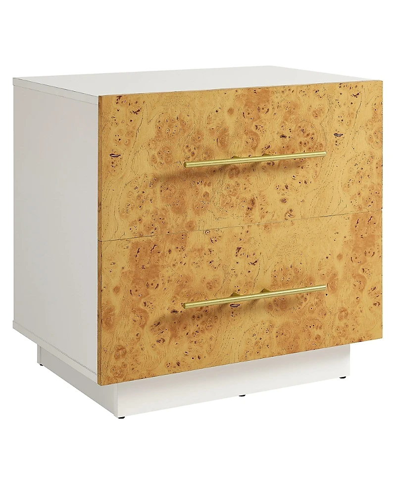 Modway Abel 2-Drawer Burl Wood Nightstand