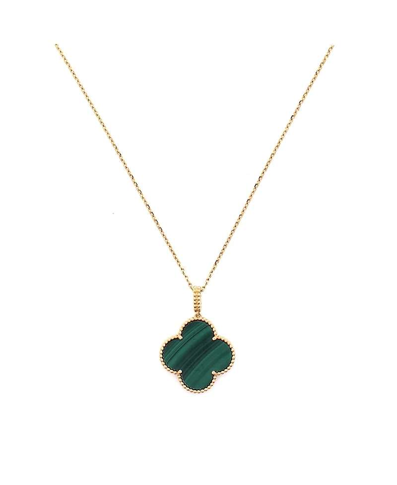 Pre-Owned Van Cleef & Arpels Magic Alhambra Pendant Necklace 18K Gold and Malachite, 32.25