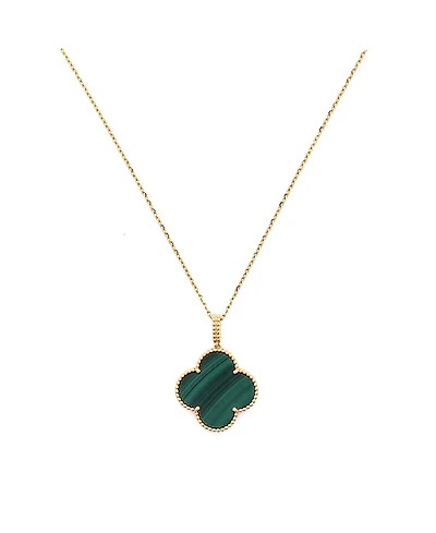 Pre-Owned Van Cleef & Arpels Magic Alhambra Pendant Necklace 18K Gold and Malachite, 32.25